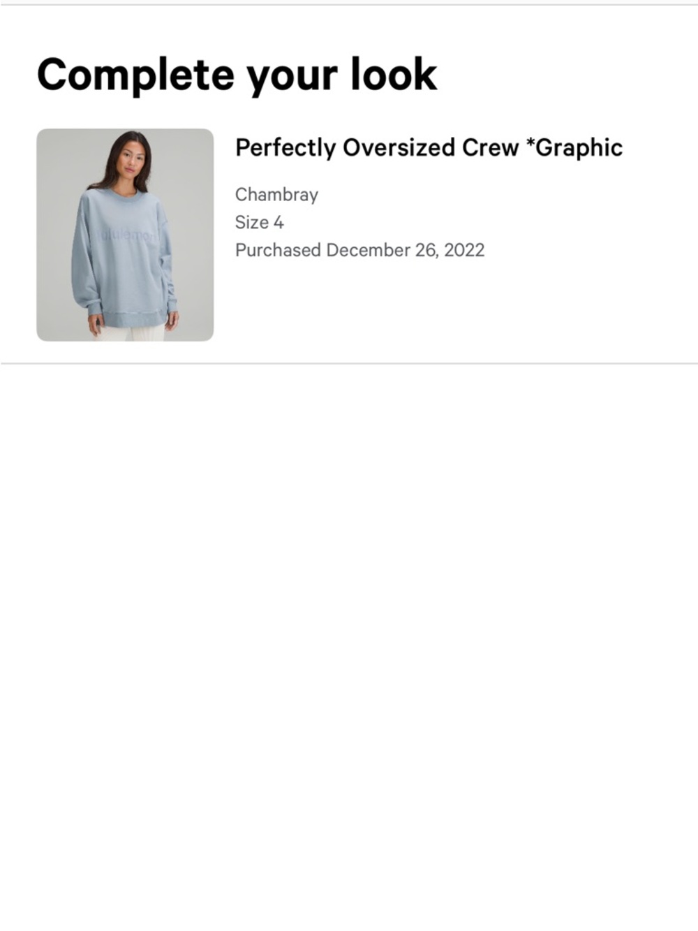 Lululemon Chambray Blue Crewneck - Picture 8 of 8